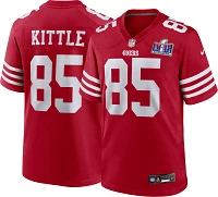 Nike Men's Super Bowl LVIII Bound Patch San Francisco 49ers George Kittle #85 Red Game Jersey