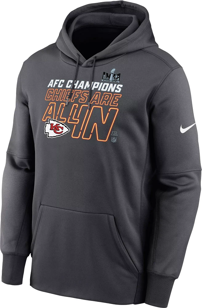 Nike Adult 2024 AFC Conference Champions Kansas City Chiefs Locker Room Therma-FIT Hoodie