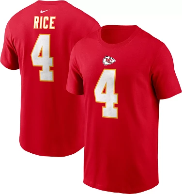 Nike Men's Kansas City Chiefs Rashee Rice #4 Red T-Shirt