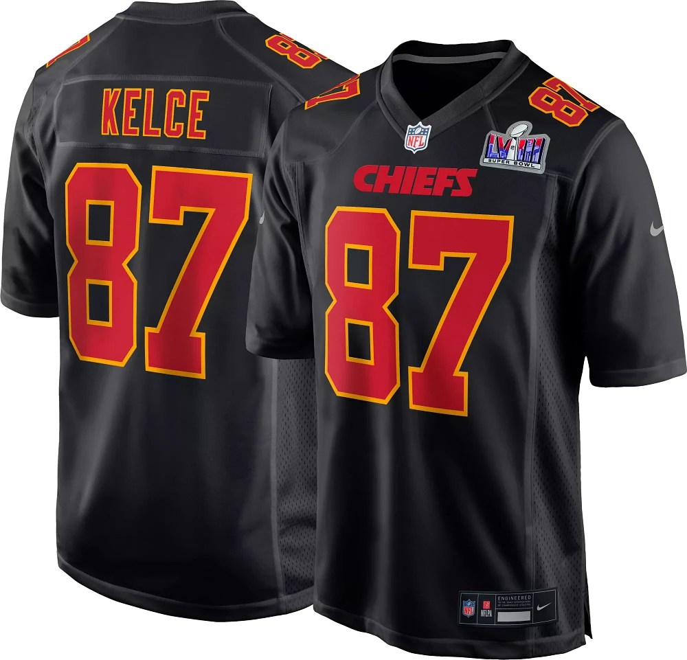 Nike Men's Super Bowl LVIII Bound Patch Kansas City Chiefs Travis Kelce #87 Game Jersey