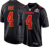 Nike Men's Super Bowl LVIII Bound Patch Kansas City Chiefs Rashee Rice #4 Game Jersey