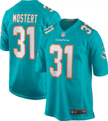 Nike Men's Miami Dolphins Raheem Mostert #31 Aqua Game Jersey