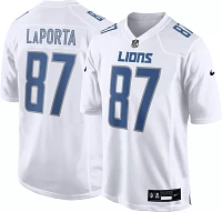 Nike Men's Detroit Lions Sam LaPorta #87 White Game Jersey