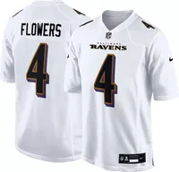 Nike Men's Baltimore Ravens Zay Flowers #4 White Game Jersey