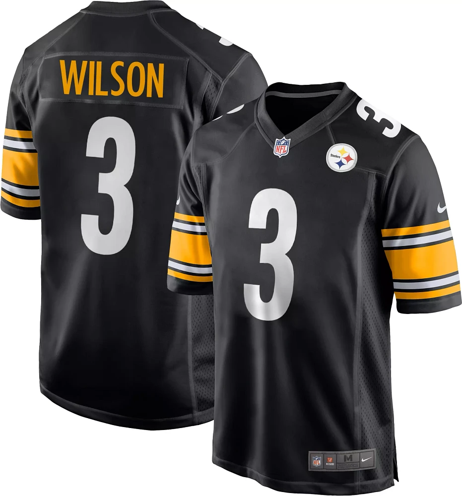 Nike Men's Pittsburgh Steelers Russell Wilson #3 Black Game Jersey