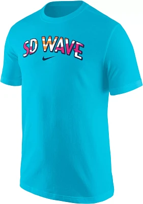 Nike Adult San Diego Wave FC 2024 Wordmark Light Blue T-Shirt