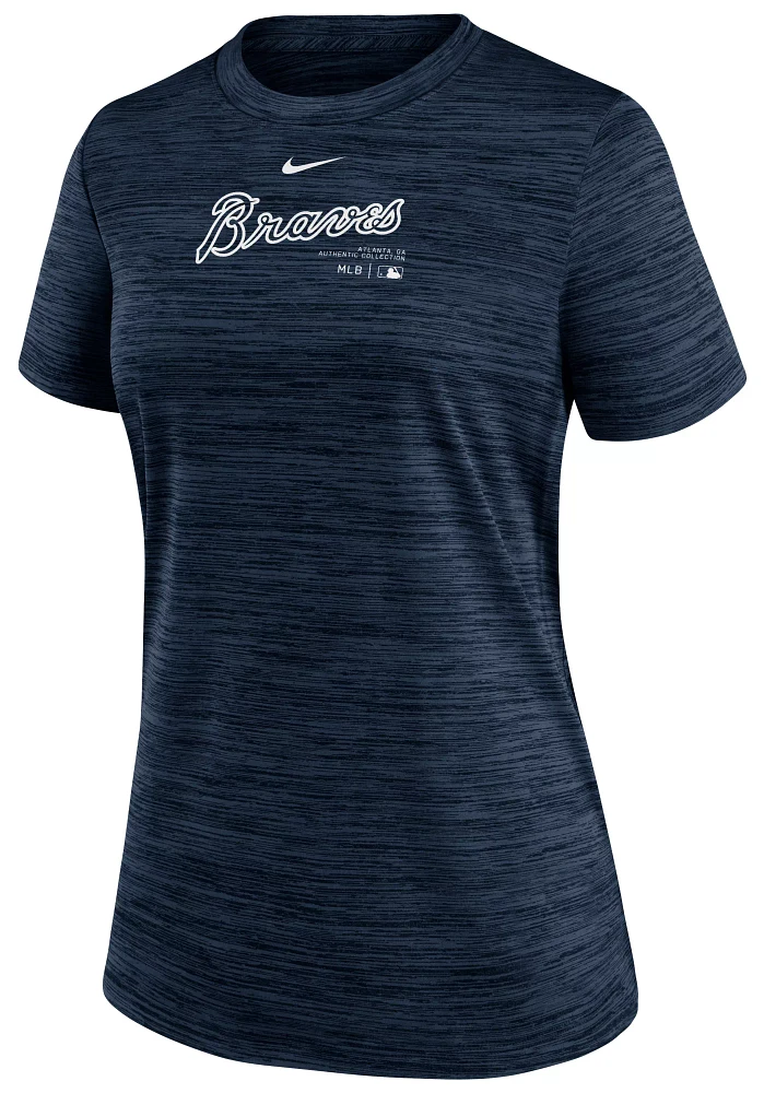 Nike Women's Atlanta Braves Navy Authentic Collection Velocity T-Shirt