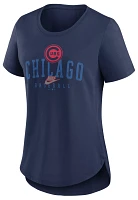 Nike Women's Chicago Cubs Navy Cooperstown Arch T-Shirt