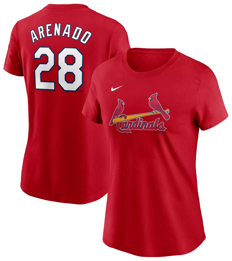 Nike Women's St. Louis Cardinals Nolan Arenado #28 Red Home T-Shirt