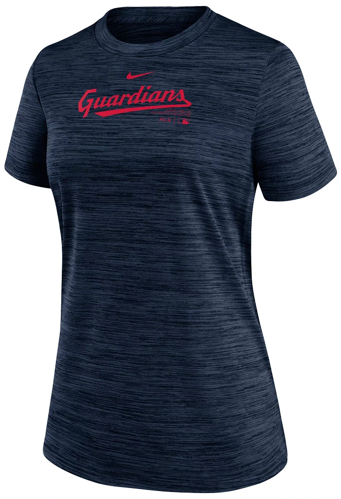 Nike Women's Cleveland Guardians Blue Authentic Collection Velocity T-Shirt