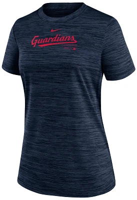 Nike Women's Cleveland Guardians Blue Authentic Collection Velocity T-Shirt