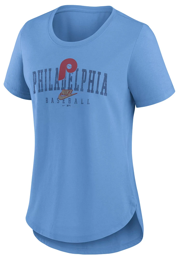 Nike Women's Philadelphia Phillies Blue Cooperstown Arch T-Shirt