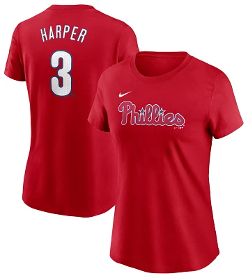 Nike Women's Philadelphia Phillies Bryce Harper #3 Red Home T-Shirt