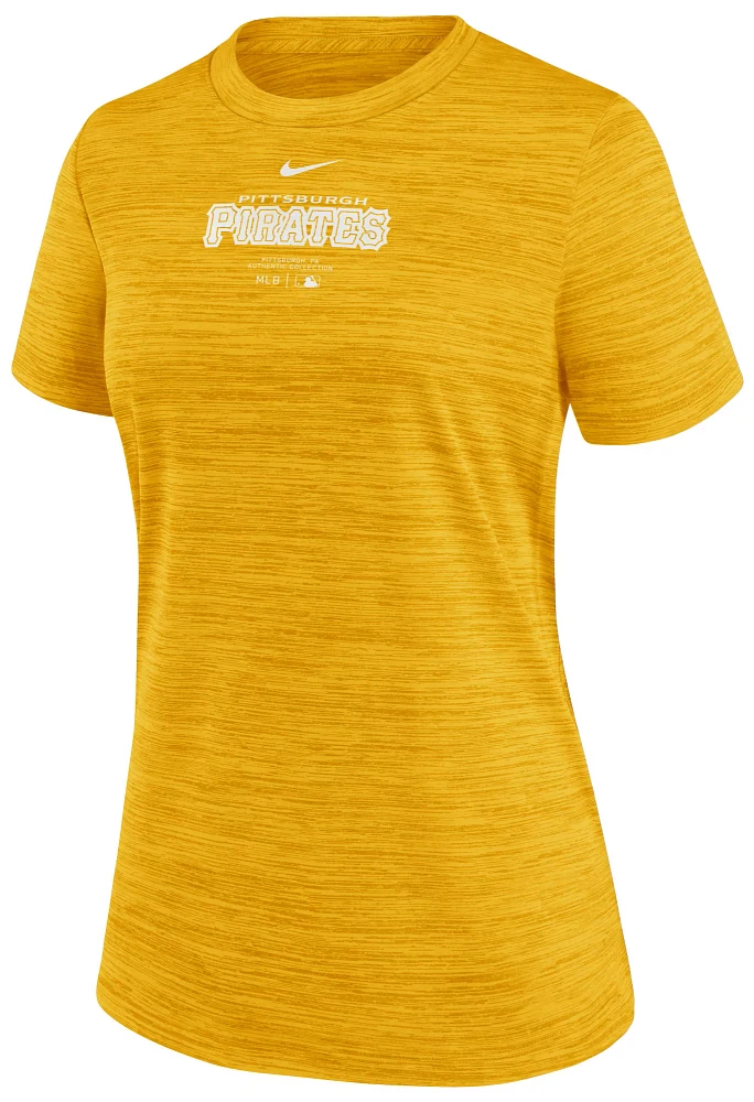 Nike Women's Pittsburgh Pirates Yellow Authentic Collection Velocity T-Shirt