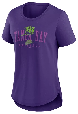 Nike Women's Tampa Bay Rays Purple Cooperstown Arch T-Shirt