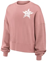 Nike Women's Houston Astros Pink Statement Fleece Crew Neck Sweatshirt