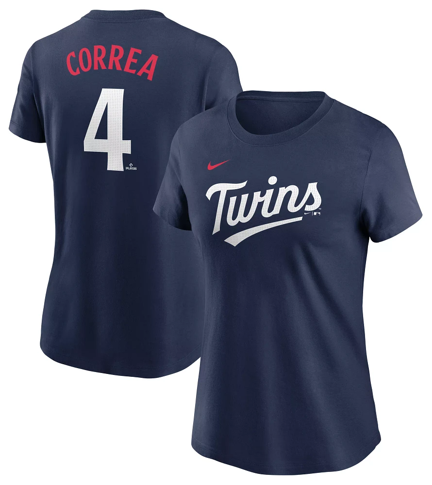 Nike Women's  Minnesota Twins Carlos Correa #4 Navy T-Shirt