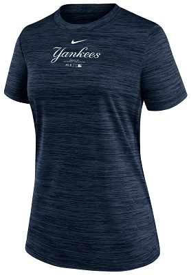 Nike Women's New York Yankees Blue Authentic Collection Velocity T-Shirt