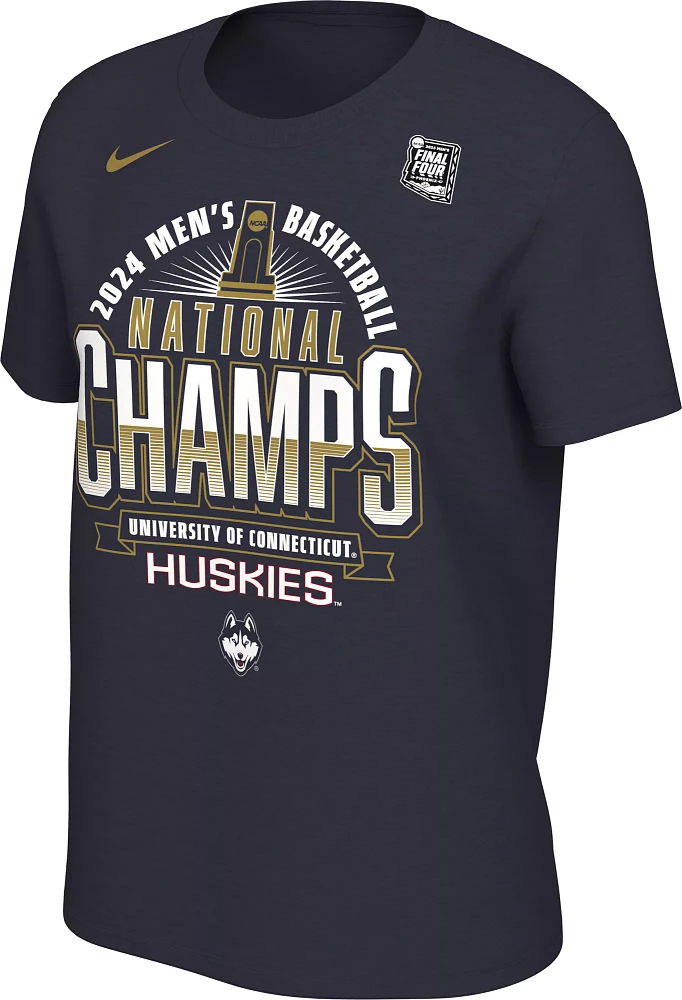 Nike Women's UConn Huskies 2024 NCAA Men's Basketball March Madness National Champs Locker Room T-Shirt