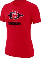 Nike Women's San Diego State Aztecs Scarlet Cotton Softball T-Shirt