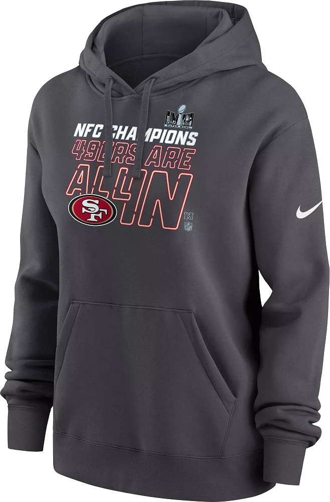 Nike Women's 2024 NFC Conference Champions San Francisco 49ers Locker Room Club Hoodie