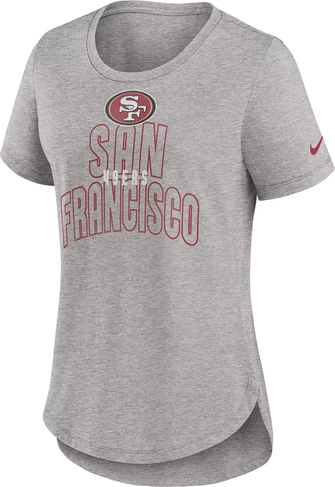 Nike Women's San Francisco 49ers Tri-Blend Overlap T-Shirt