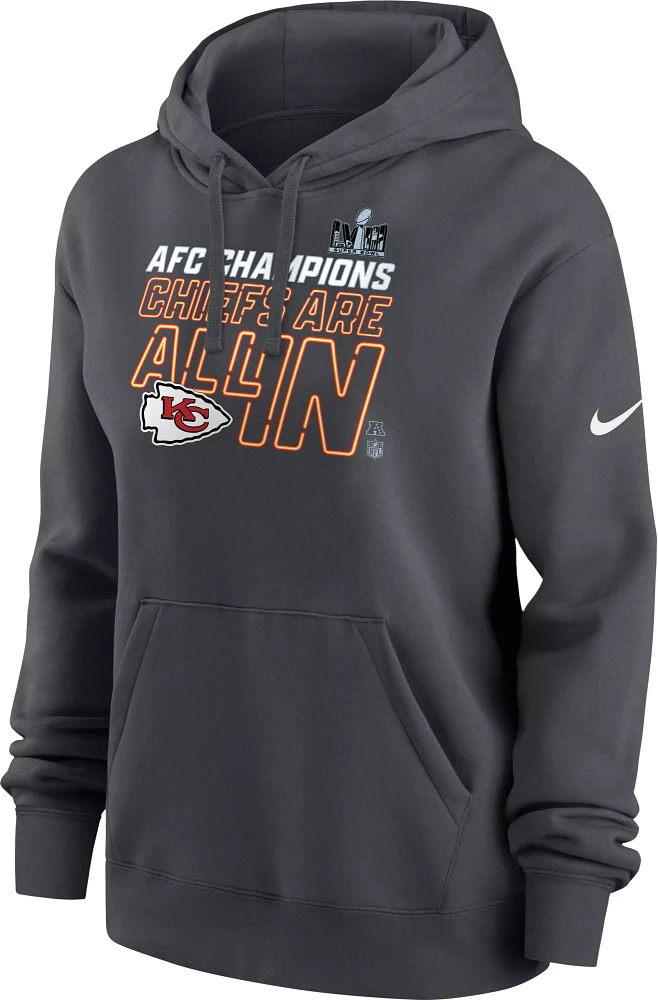 Nike Women's 2024 AFC Conference Champions Kansas City Chiefs Locker Room Club Hoodie