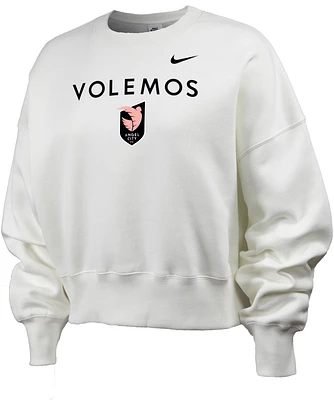 Nike Women's Angel City FC 2024 Volemos White Crew Sweatshirt