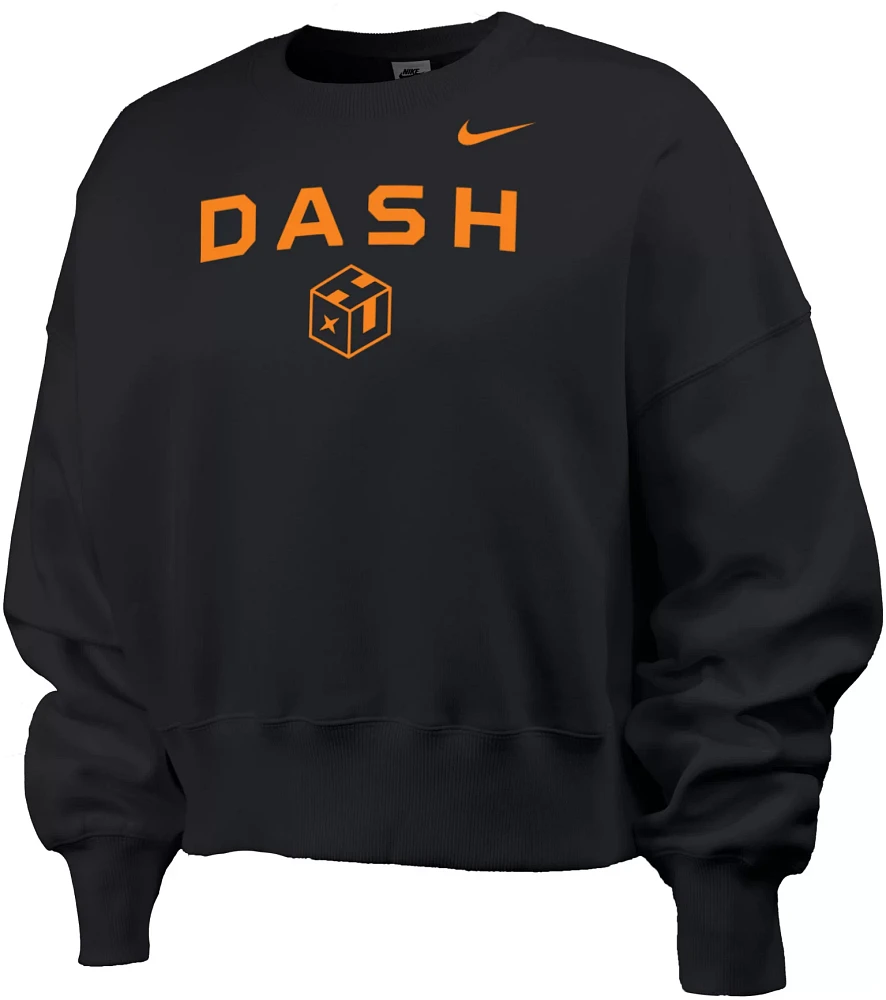 Nike Women's Houston Dash Wordmark Black Crew Sweatshirt