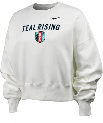 Nike Women's Kansas City Current 2024 Rising White Crew Sweatshirt