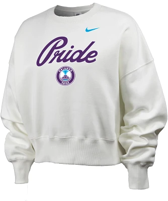 Nike Women's Orlando Pride 2024 Wordmark White Crew Sweatshirt