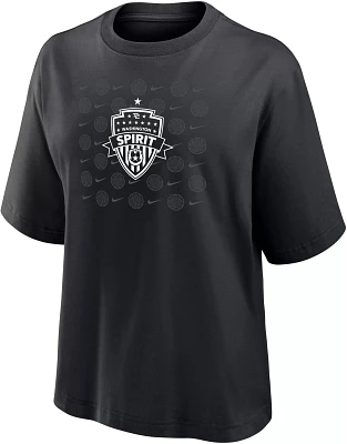 Nike Women's Washington Spirit 2024 Boxy Logo Black Tri-Blend T-Shirt