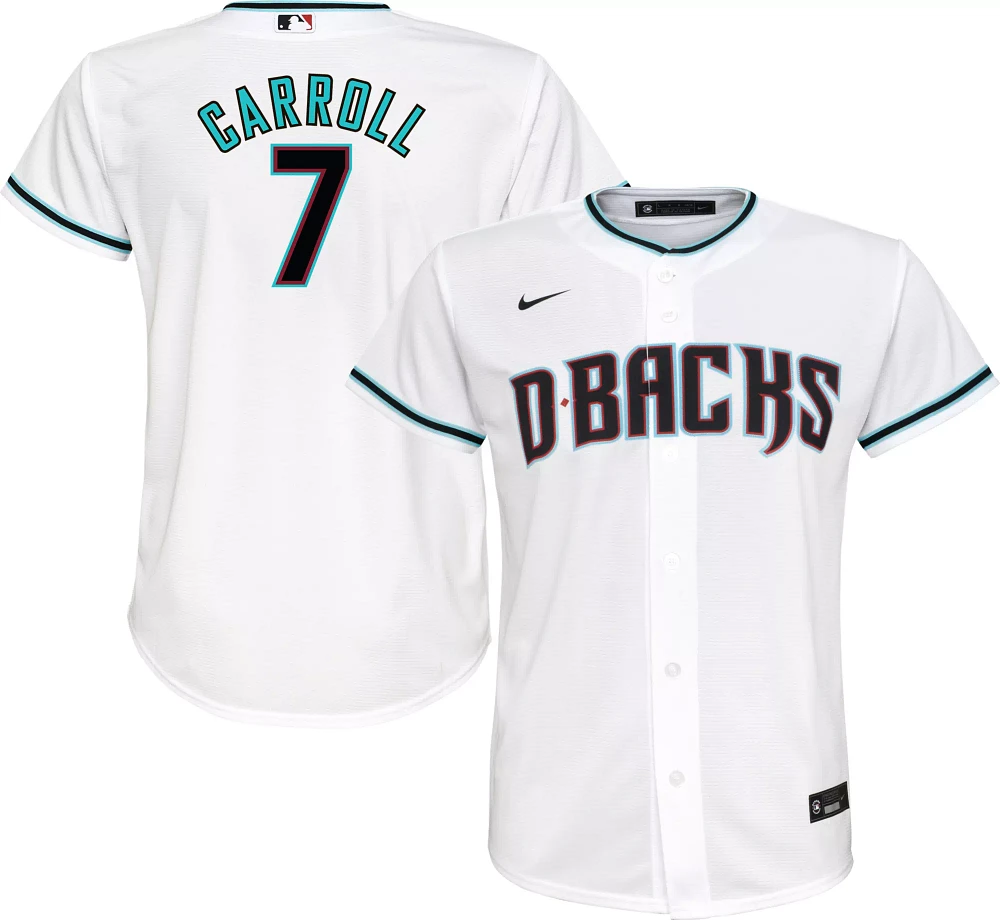 Nike Youth Arizona Diamondbacks Corbin Carroll #7 White Cool Base Jersey