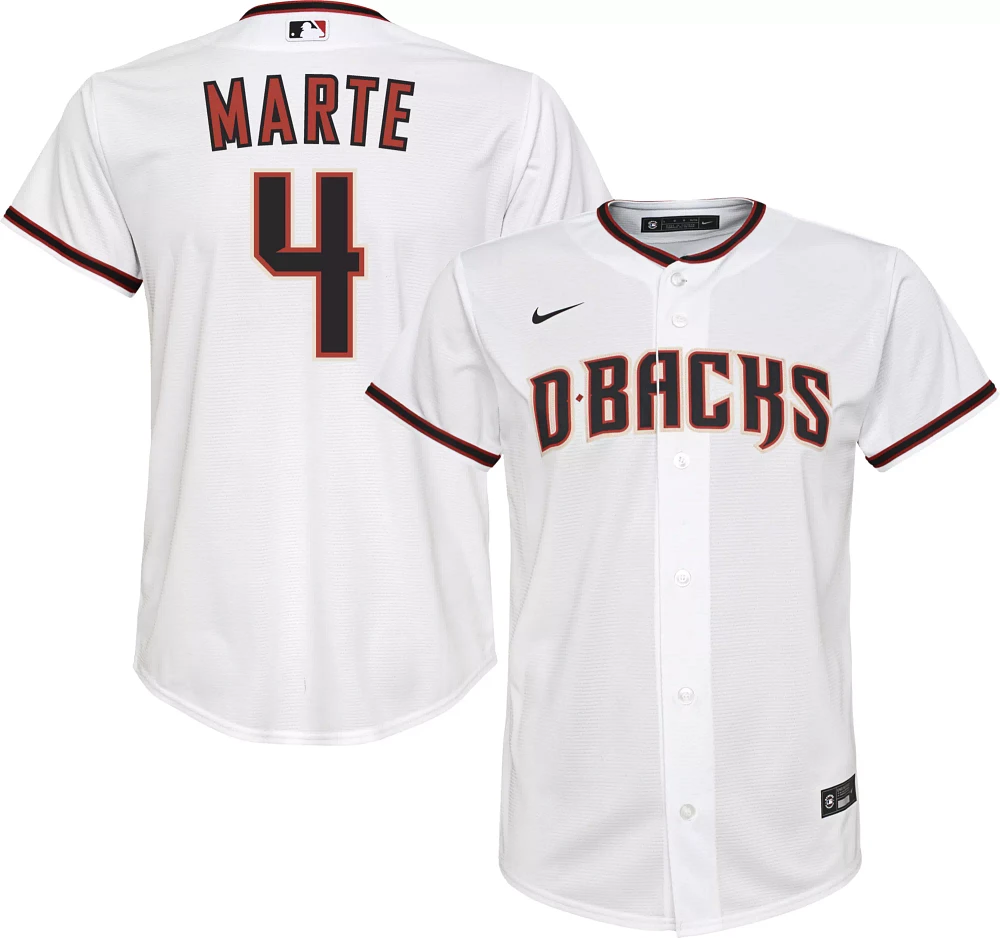 Nike Youth Arizona Diamondbacks Ketel Marte #4 White Cool Base Jersey