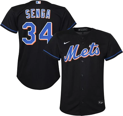 Nike Youth New York Mets Kodai Senga #34 Black Alternate Cool Base Jersey