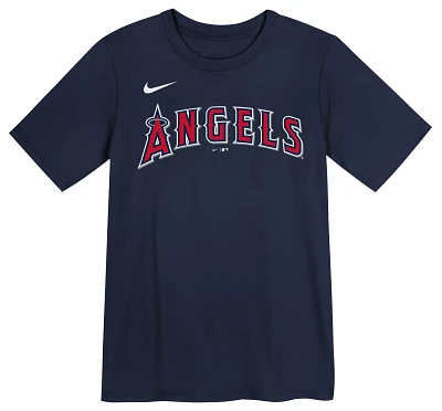 Nike Little Kids' Los Angeles Angels Mike Trout #27 Navy Home T-Shirt