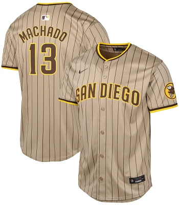 Nike Youth Replica San Diego Padres Manuel Machado #13 Khaki Alternate Cool Base Jersey