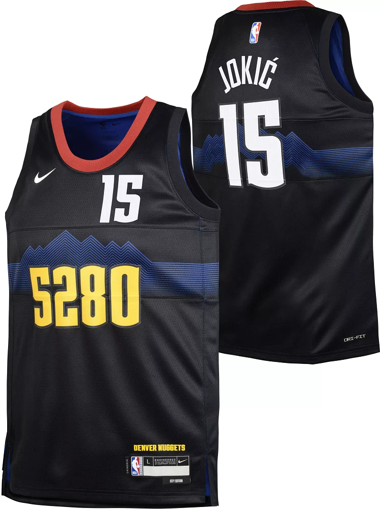 Nike Youth 2023-24 City Edition Denver Nuggets Nikola Jokic #15 Jersey