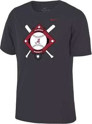 Nike Youth Alabama Crimson Tide Grey Dri-FIT Baseball Plate Legend T-Shirt