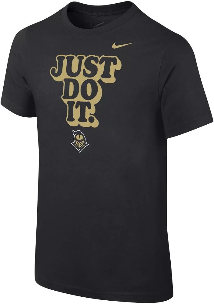 Nike Youth UCF Knights Black Core Cotton 'Just Do It' T-Shirt