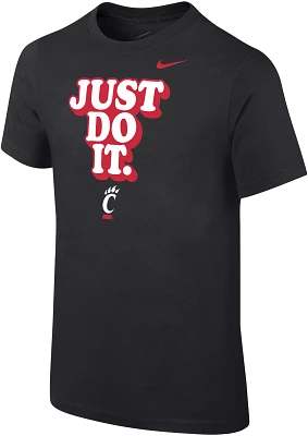 Nike Youth Cincinnati Bearcats Black Core Cotton 'Just Do It' T-Shirt