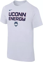 Nike Youth UConn Huskies White Dri-FIT 'Energy' Bench T-Shirt