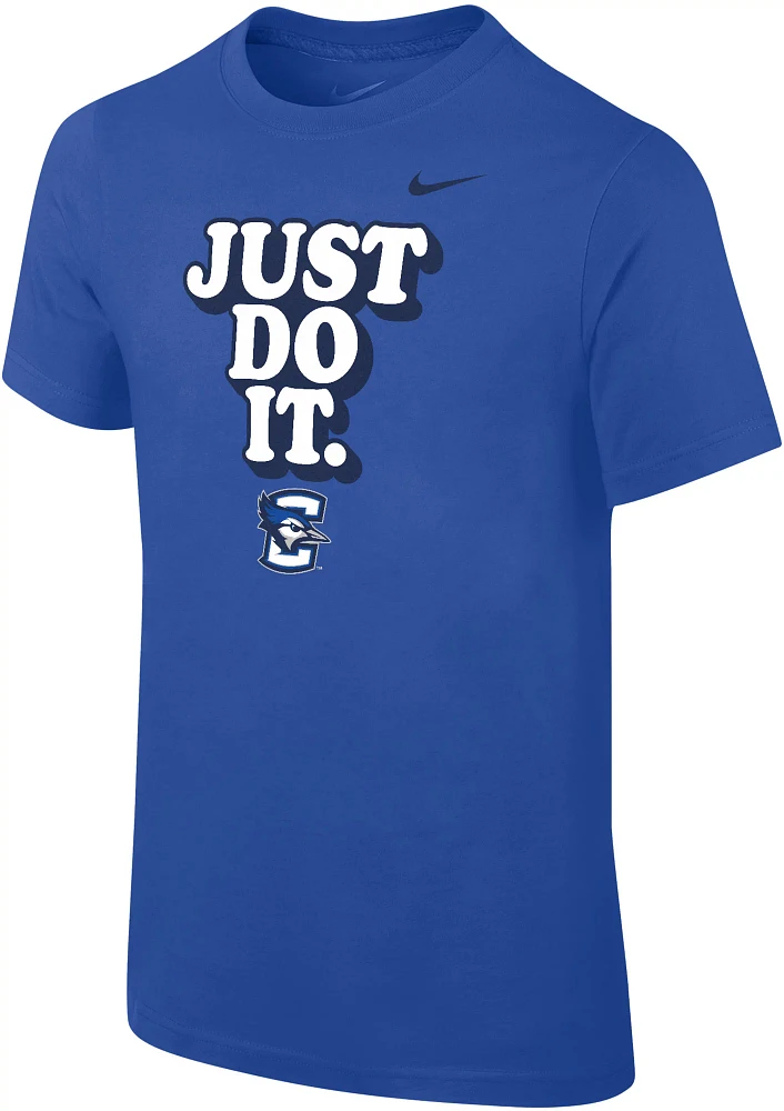 Nike Youth Creighton Bluejays Blue Core Cotton 'Just Do It' T-Shirt