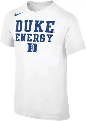 Nike Youth Duke Blue Devils White Dri-FIT 'Energy' Bench T-Shirt