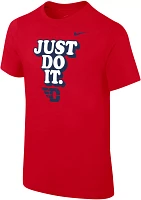 Nike Youth Dayton Flyers Red Core Cotton 'Just Do It' T-Shirt