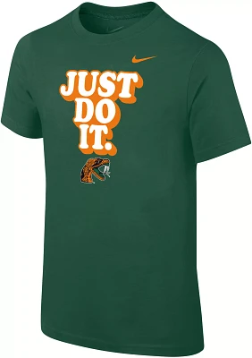 Nike Youth Florida A&M Rattlers Green Core Cotton 'Just Do It' T-Shirt