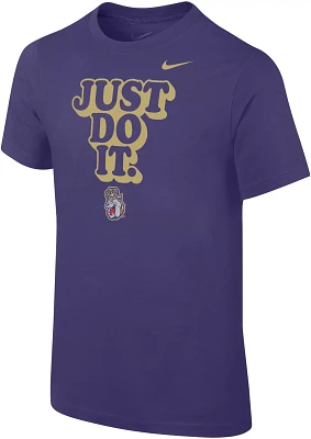 Nike Youth James Madison Dukes Purple Core Cotton 'Just Do It' T-Shirt