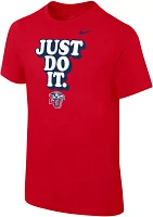 Nike Youth Liberty Flames Red Core Cotton 'Just Do It' T-Shirt