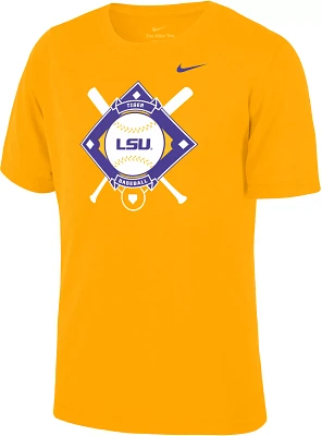 Nike Youth LSU Tigers Gold Dri-FIT Baseball Plate Legend T-Shirt