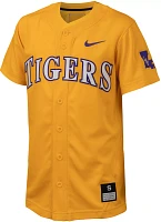 Nike Youth LSU Tigers Gold Full Button Replica Baseball Jersey